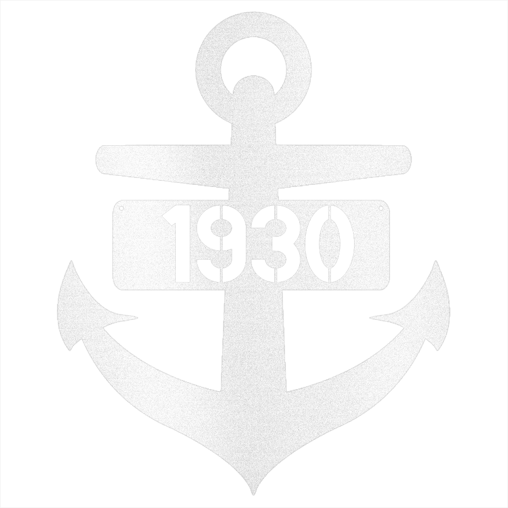 Anchor Metal Sign - Beach Coast Designs