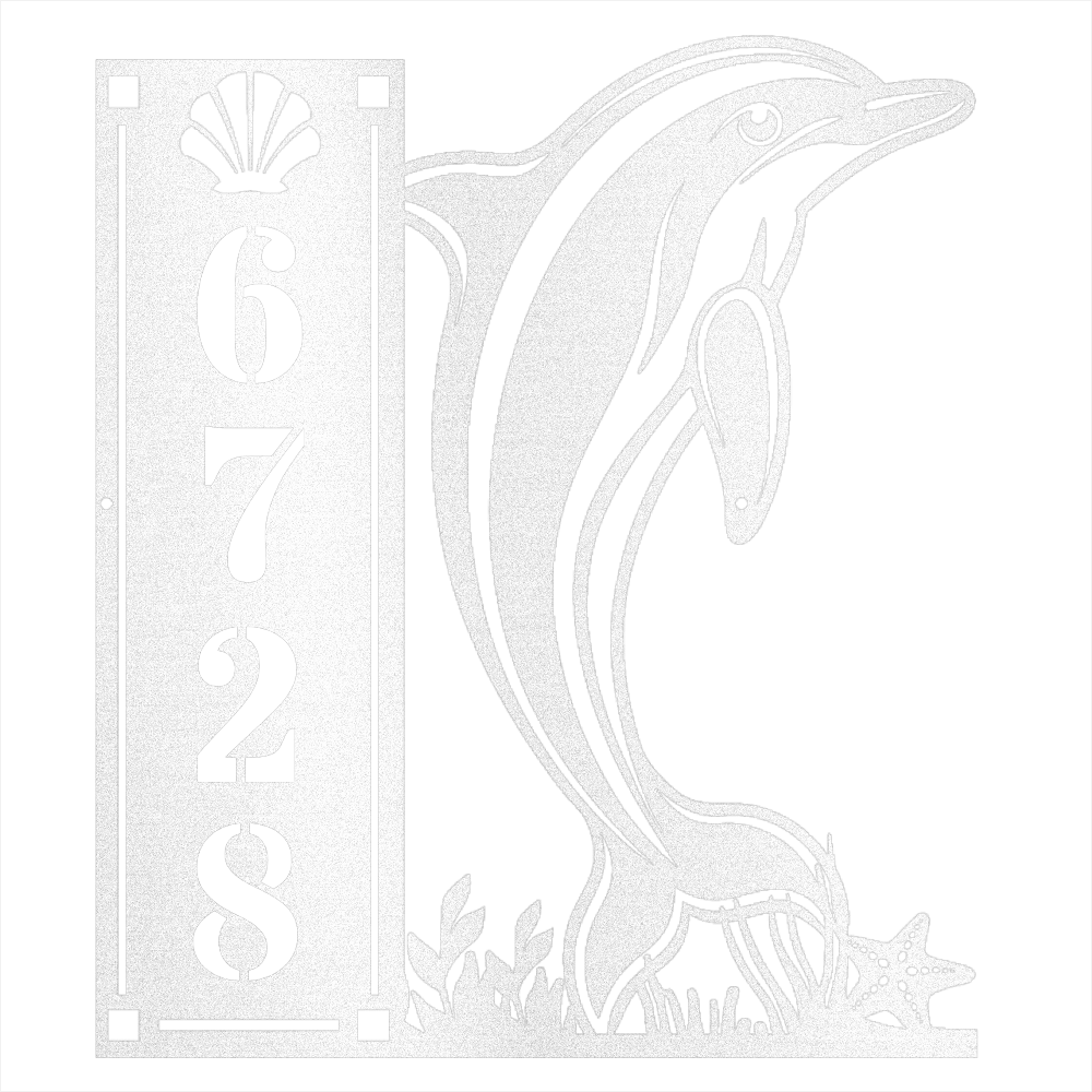 Dolphin 4 Number Vertical - Beach Coast Designs