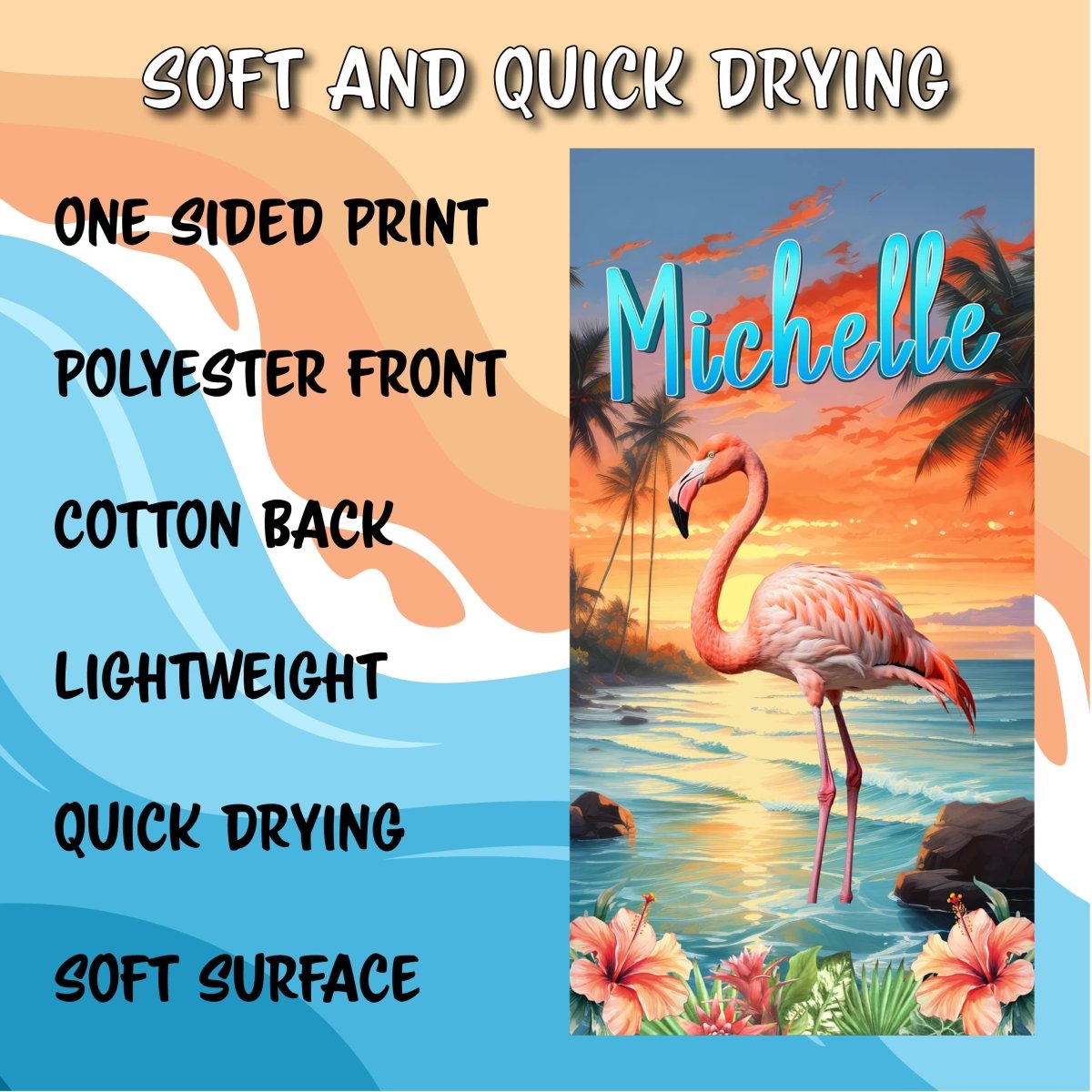 Dolphin Floral Beach Towel - Beach Coast Designs