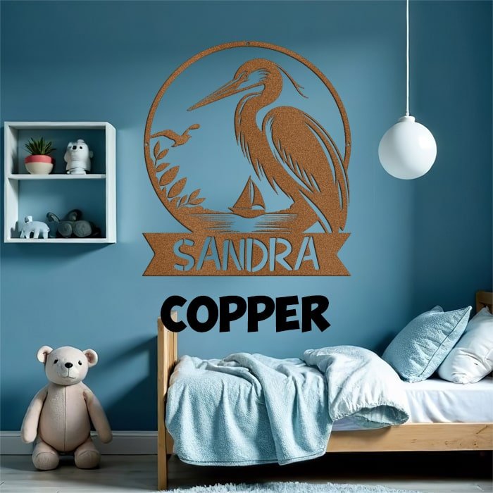 Heron Name Sign - Beach Coast Designs