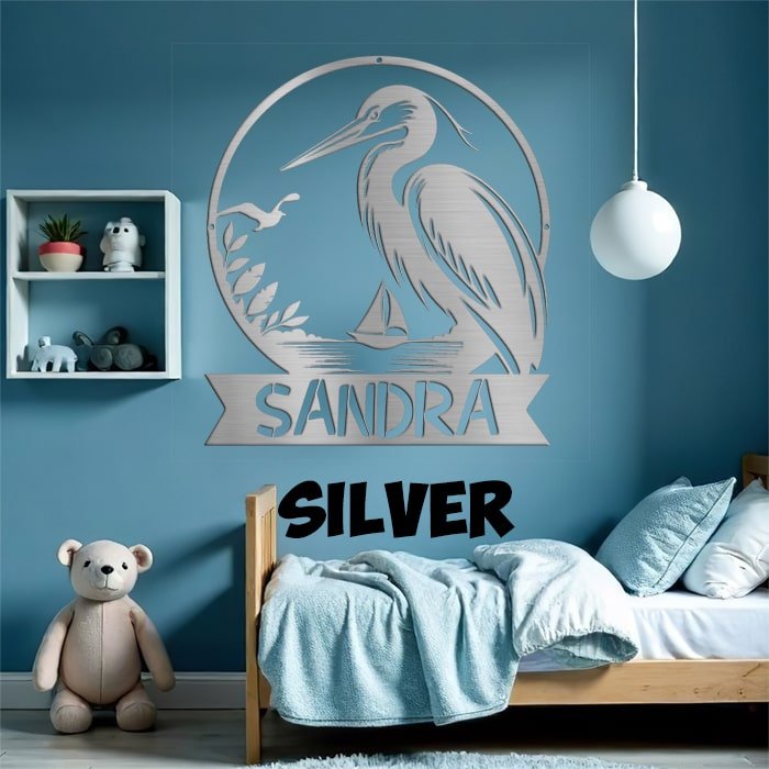 Heron Name Sign - Beach Coast Designs