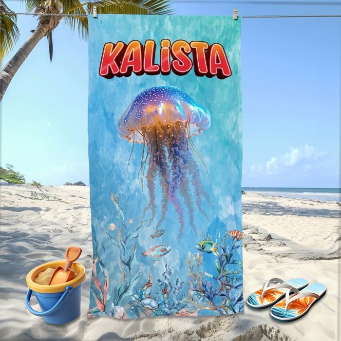 Jellyfish Beach Towel - Beach Coast Designs