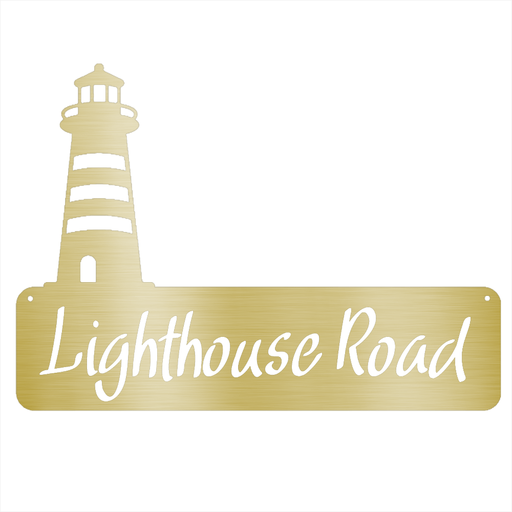 Lighthouse Address Sign - Beach Coast Designs