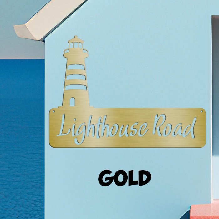Lighthouse Address Sign - Beach Coast Designs
