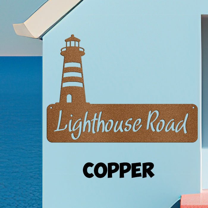 Lighthouse Address Sign - Beach Coast Designs