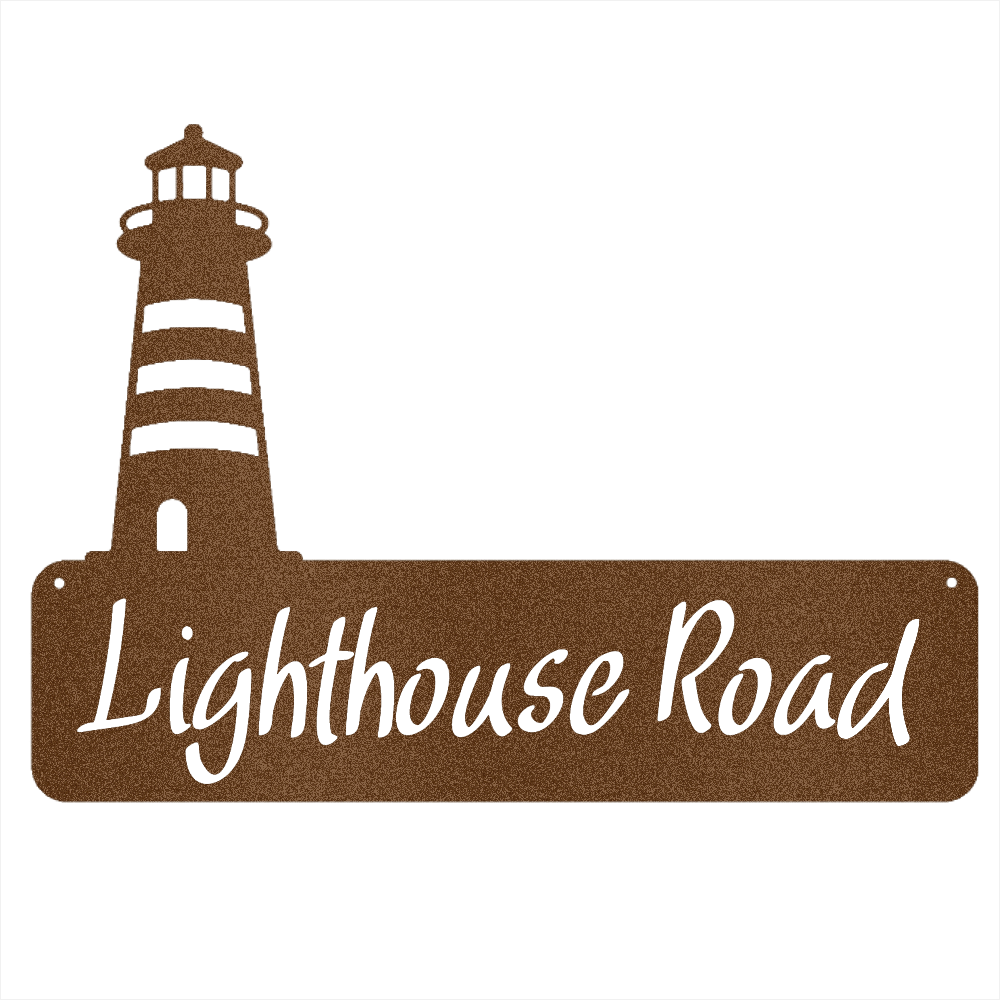 Lighthouse Address Sign - Beach Coast Designs