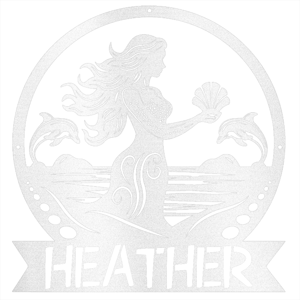 Mermaid Metal Sign - Beach Coast Designs