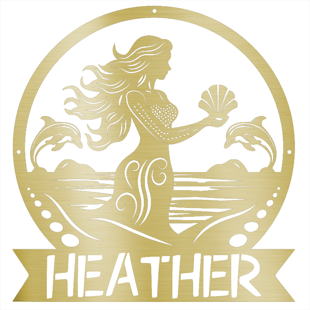 Mermaid Metal Sign - Beach Coast Designs