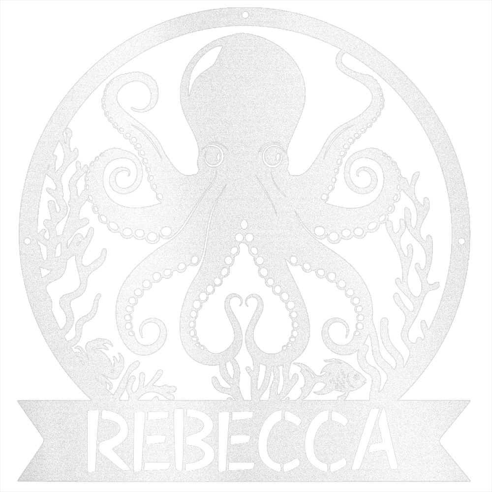Octopus Metal Sign - Beach Coast Designs