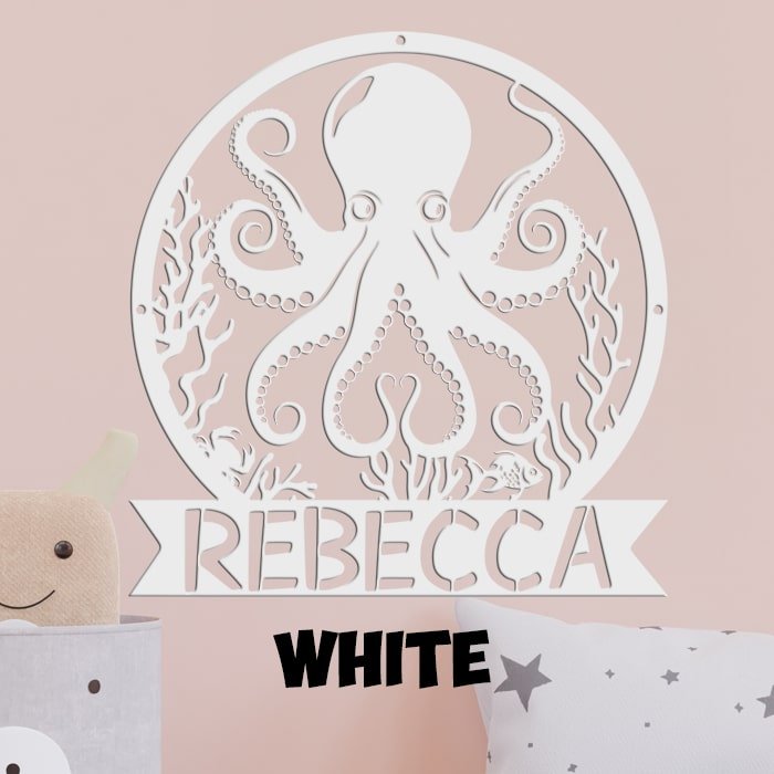 Octopus Metal Sign - Beach Coast Designs