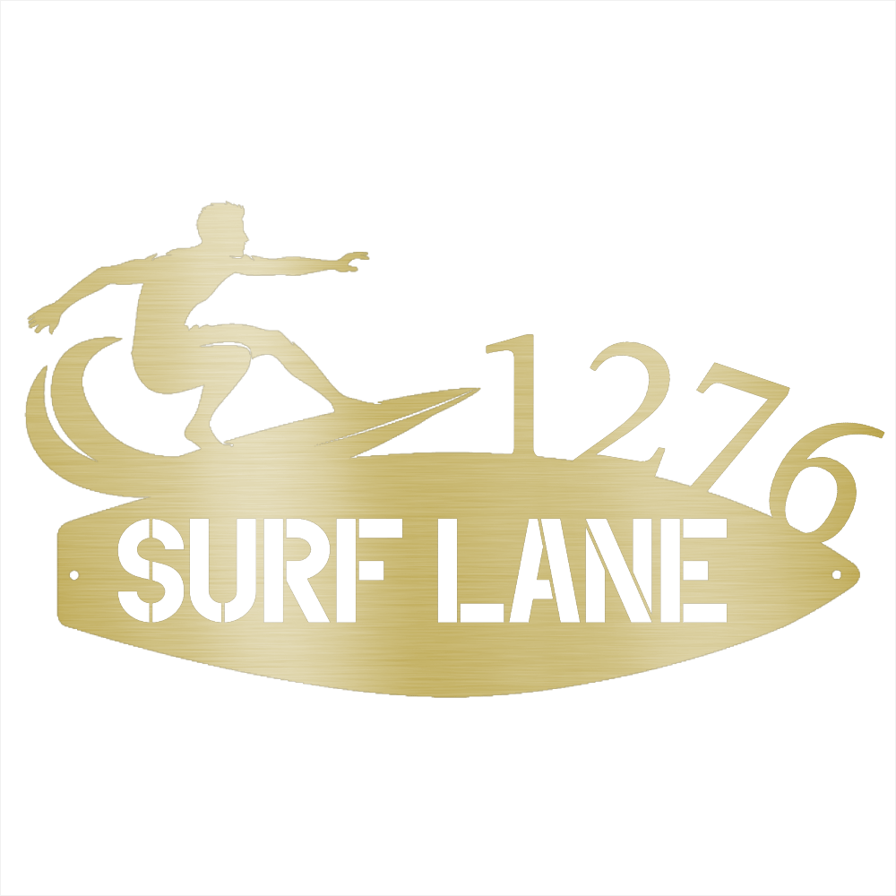 Surfboard Address - Beach Coast Designs