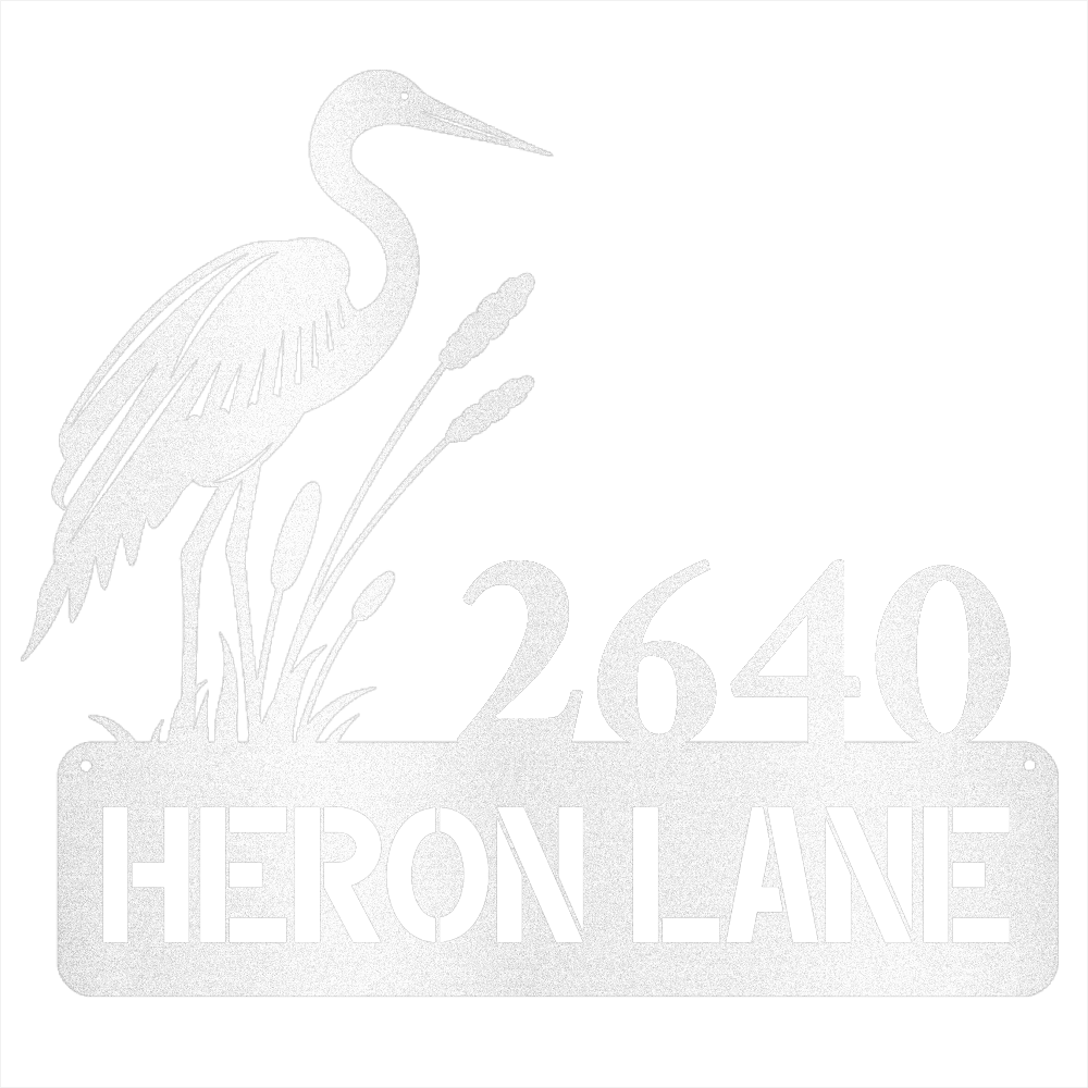 Heron Address Sign - Beach Coast Designs