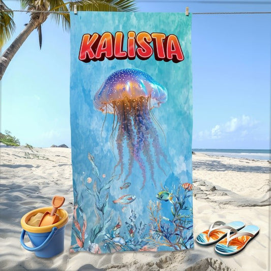 Jellyfish Beach Towel - Beach Coast Designs