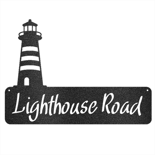 Lighthouse Address Sign - Beach Coast Designs