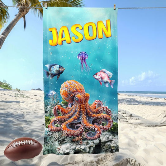 Octopus Beach Towel - Beach Coast Designs