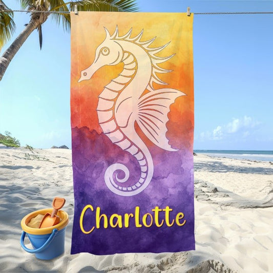 Seahorse Beach Towel - Beach Coast Designs