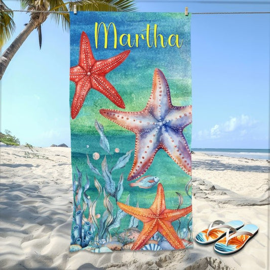Starfish Ocean Beach Towel - Beach Coast Designs