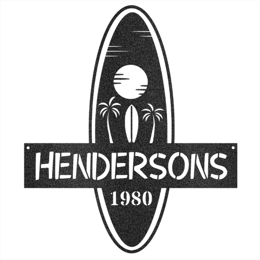 Surfing Board Name Number - Beach Coast Designs
