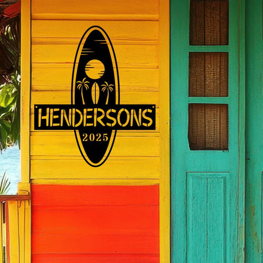 Surfing Board Name Number - Beach Coast Designs